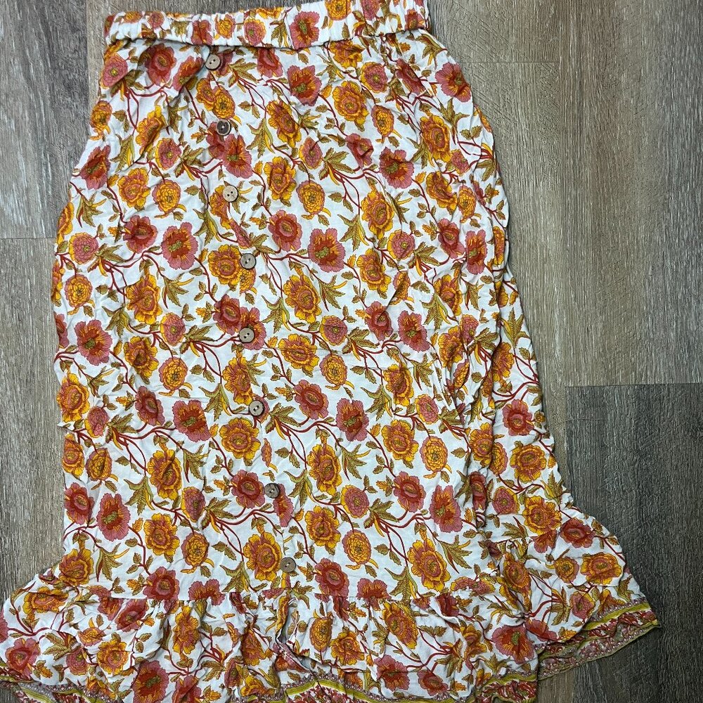 ✨ Pasiy High Waisted Midi Skirt | Floral | Size M | Boho Chic